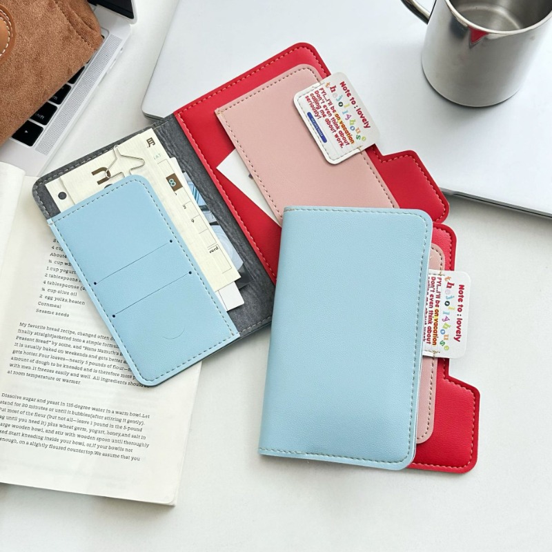 Travel Organizer Men - Ins 컬러 블록 여권 홀더 다기능