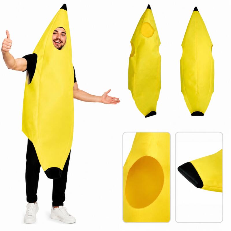 Men'S Yellow Accessories - 성인 바나나 의상 재미있는 과일 점프수트