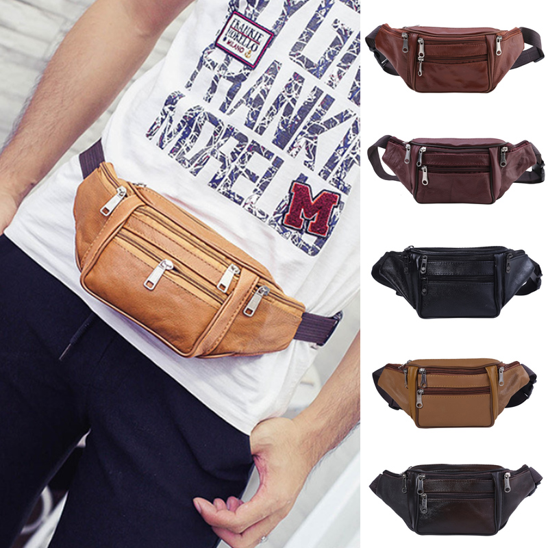 Travel Organizer Men - 패션 남자 정품 가죽 허리 팩