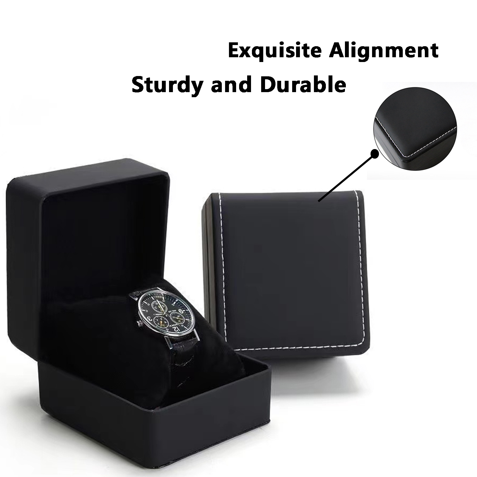 Lnofxas 블랙 싱글 시계 선물 상자 베개 PU 가 - Men Accessories Organiser 리뷰 및 가격