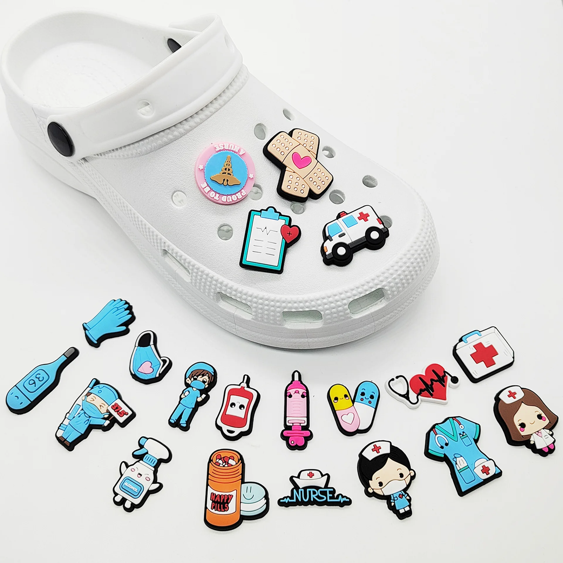 크록스 액세서리용 PVC 신발 참, 의료 병원 배지,  - Men'S Accessories Crocs 리뷰 및 가격