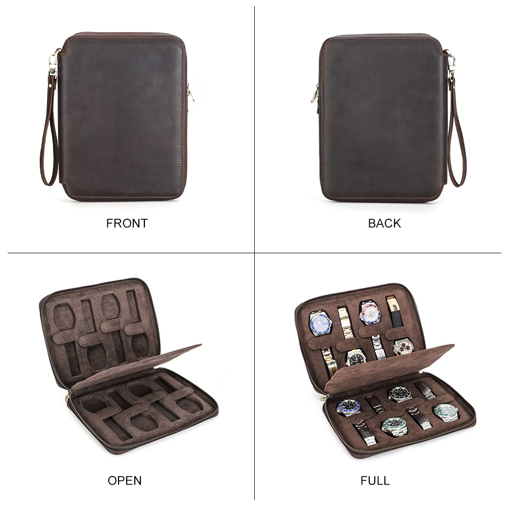 정품 가죽 시계 케이스, 여행용 휴대용 시계 정리함,  - Men Accessories Organiser 리뷰 및 가격