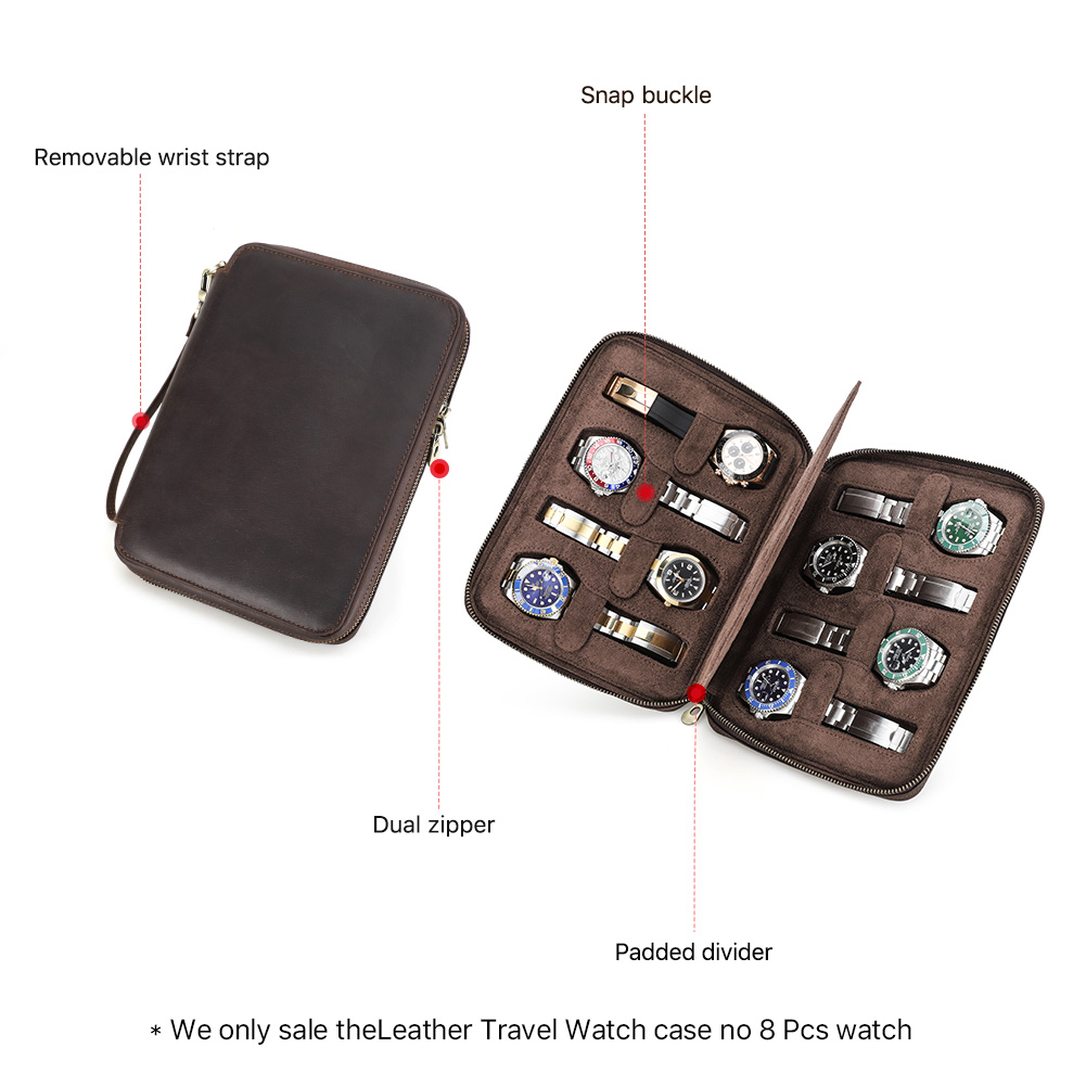 정품 가죽 시계 케이스, 여행용 휴대용 시계 정리함,  - Men Accessories Organiser 리뷰 및 가격