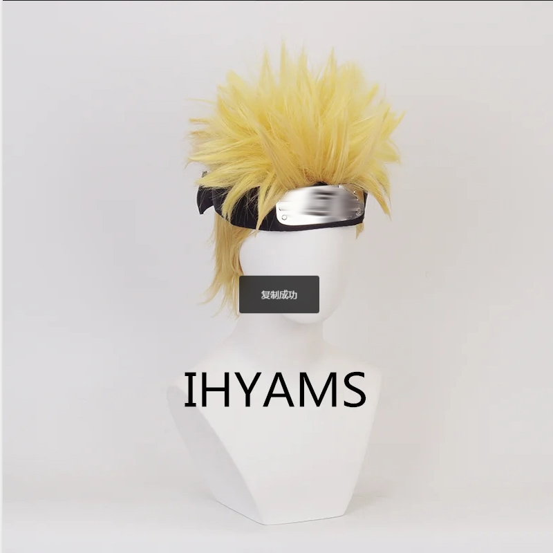 우즈마키 코스프레 가발, 짧은 금색 노란색, 내열성 합 - Men'S Yellow Accessories 리뷰 및 가격
