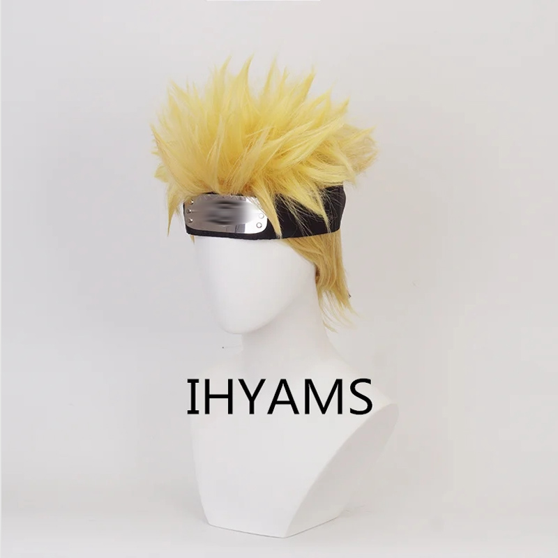 우즈마키 코스프레 가발, 짧은 금색 노란색, 내열성 합 - Men'S Yellow Accessories 리뷰 및 가격
