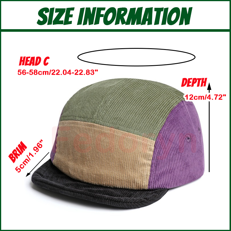 페도린 커스텀 자수 레트로 코듀로이 챙 짧은 모자 멀티 - Men'S Accessories Designer 리뷰 및 가격