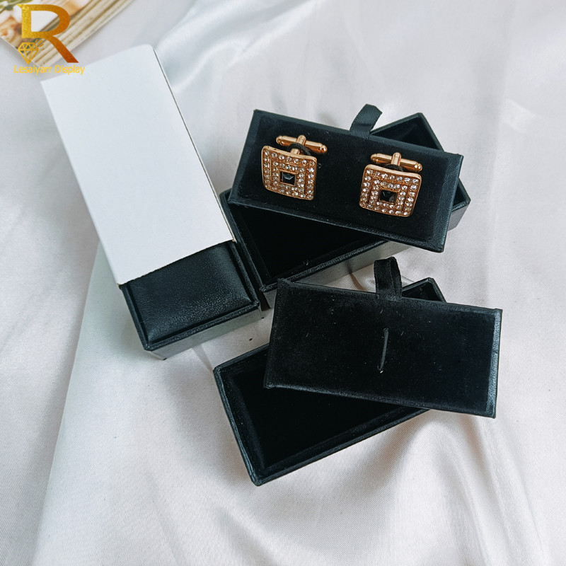 1pc 품질 망 커프스 단추 패키지 관 블랙 가죽 커프 - Men Accessories Organiser 리뷰 및 가격