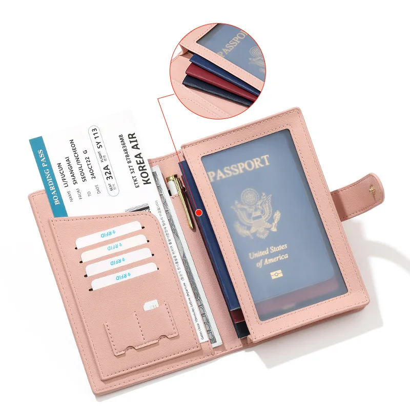 PU 가죽 RFID 차단 여권 홀더 다기능 여행 지갑  - Travel Organizer Men 리뷰 및 가격