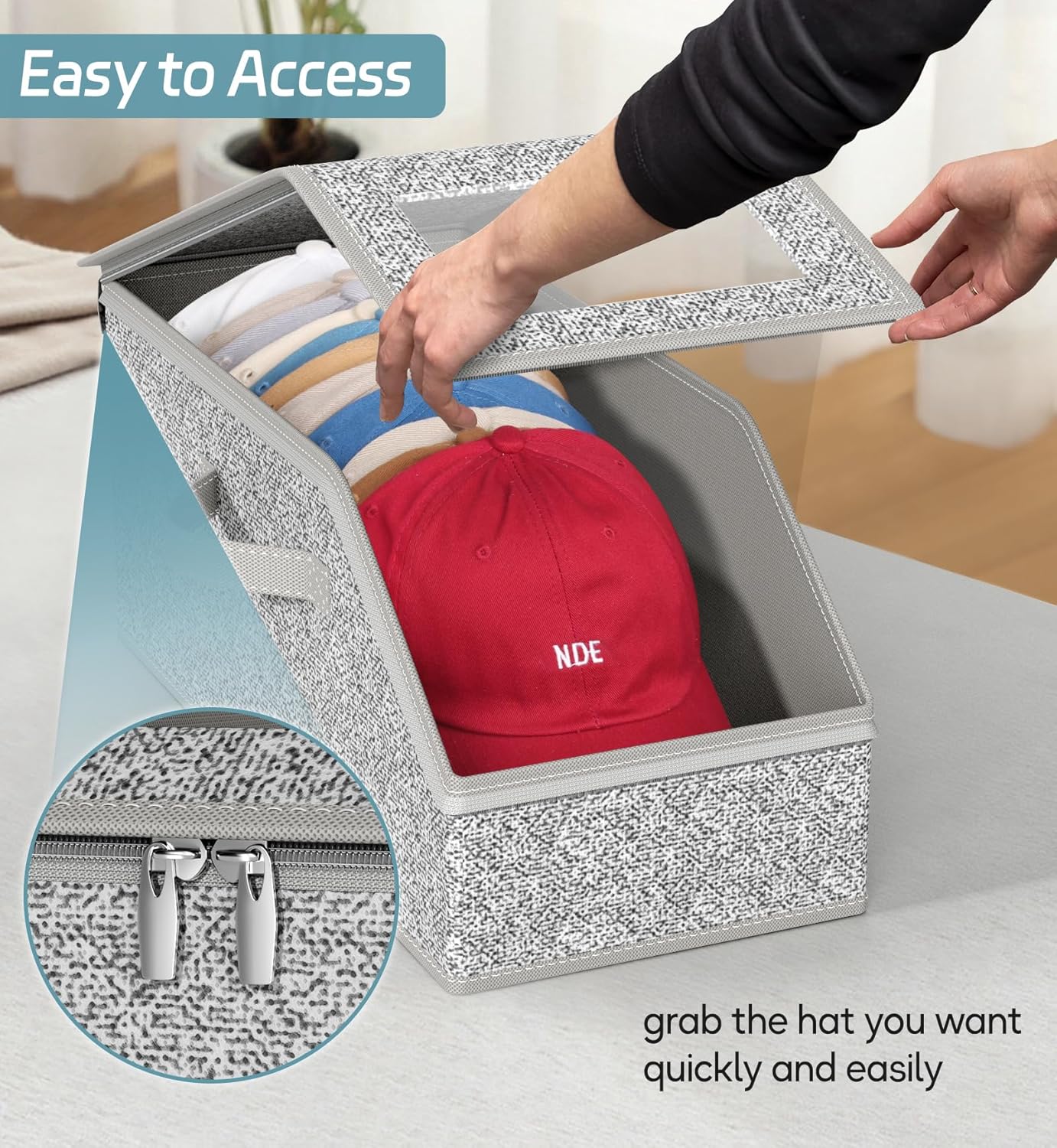 AOODA 2개 세트 쌓을 수 있는 야구 모자 보관함, - Men Accessories Organiser 리뷰 및 가격