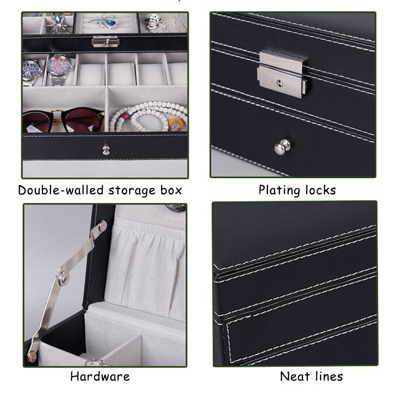 새로운 12 슬롯 가죽 잠금식 시계 보관함, 남녀 공용 - Men Accessories Organiser 리뷰 및 가격