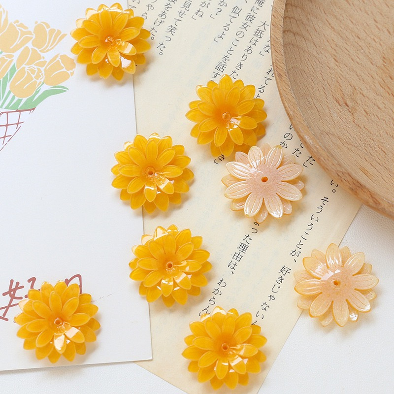 50 개/몫 24mm 노란색 컬러 인쇄 만화 데이지 모 - Men'S Yellow Accessories 리뷰 및 가격