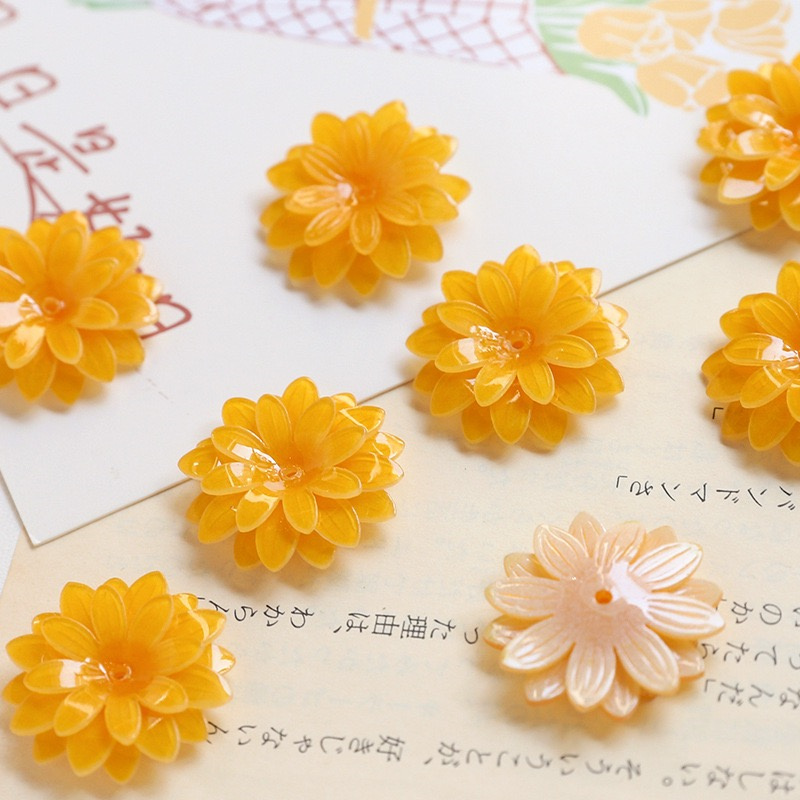 50 개/몫 24mm 노란색 컬러 인쇄 만화 데이지 모 - Men'S Yellow Accessories 리뷰 및 가격