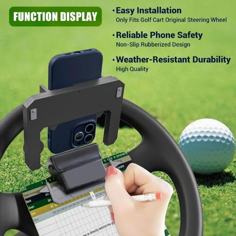 골프 카트 스티어링 휠 폰 마운트, 클럽 카 골프 카트 - Men'S Accessories Golf 리뷰 및 가격